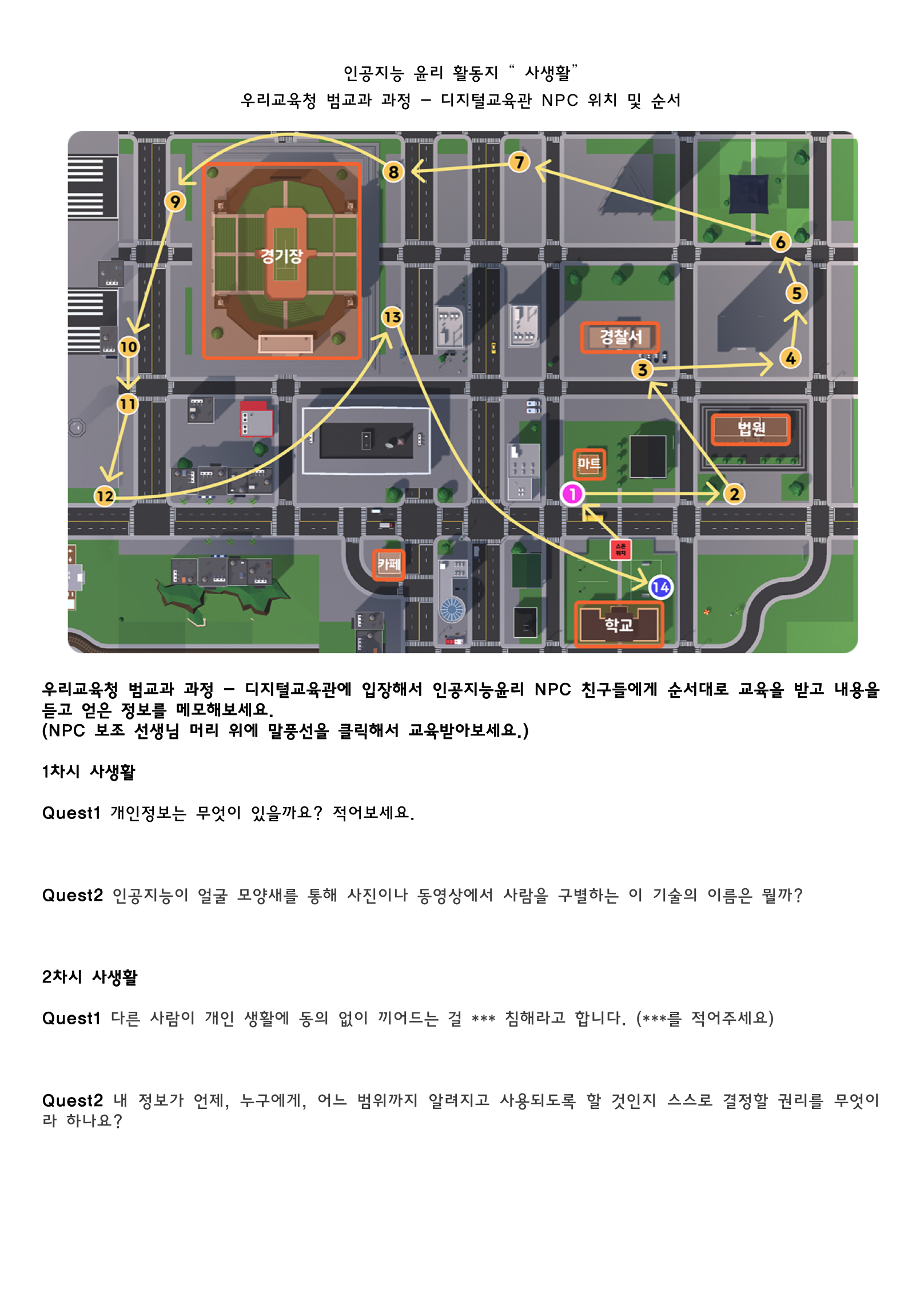 인공지능 AI 윤리 초등 교재 활동지 - 디지털교육관